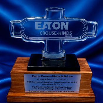 Trofeo Sobre Diseño en Cristal